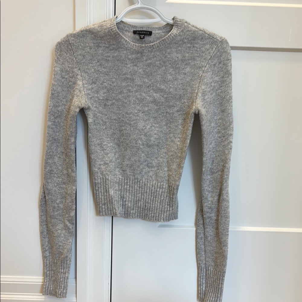 Dynamite grey Cropped Sweater